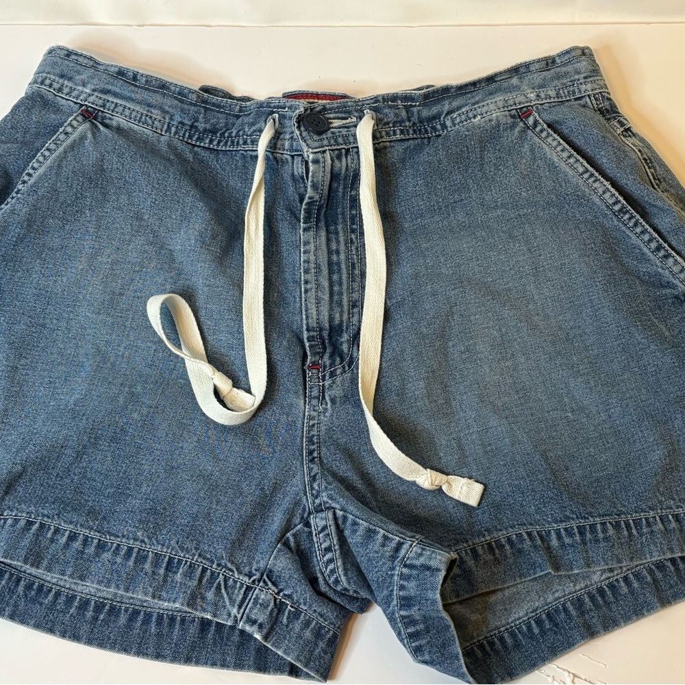 Vintage High Waisted Mom Shorts Jean Shorts size 8 Drawstring Y2K